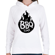PRINTFASHION BBQ time - Női kapucnis pulóver - Fehér
