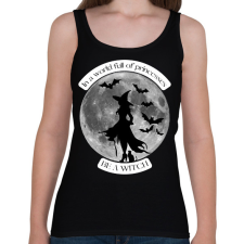 PRINTFASHION Be a witch - Női atléta - Fekete női trikó