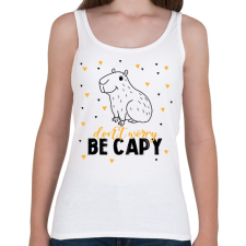 PRINTFASHION Be capy(bara) - Női atléta - Fehér női trikó