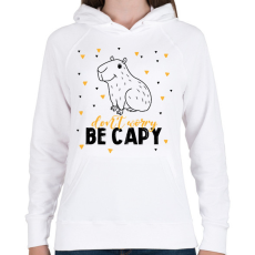 PRINTFASHION Be capy(bara) - Női kapucnis pulóver - Fehér