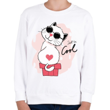 PRINTFASHION Be cool!  - Gyerek pulóver - Fehér gyerek pulóver, kardigán