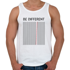 PRINTFASHION Be different - Férfi atléta - Fehér