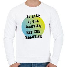PRINTFASHION Be part of the solution - Férfi pulóver - Fehér
