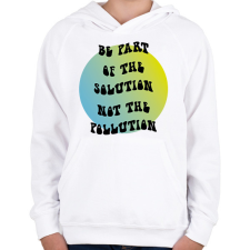 PRINTFASHION Be part of the solution - Gyerek kapucnis pulóver - Fehér gyerek pulóver, kardigán