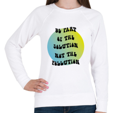 PRINTFASHION Be part of the solution - Női pulóver - Fehér