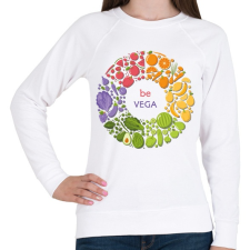 PRINTFASHION Be vega - Női pulóver - Fehér női pulóver, kardigán