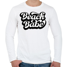 PRINTFASHION Beach Babe - Férfi hosszú ujjú póló - Fehér