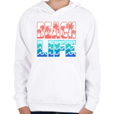 PRINTFASHION Beach Life - Gyerek kapucnis pulóver - Fehér gyerek pulóver, kardigán