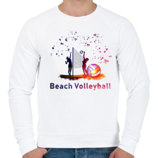 PRINTFASHION Beach Volleyball - Férfi pulóver - Fehér férfi pulóver, kardigán