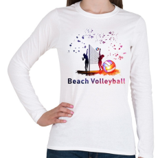 PRINTFASHION Beach Volleyball - Női hosszú ujjú póló - Fehér