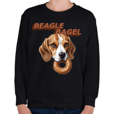 PRINTFASHION beagle bagel - Gyerek pulóver - Fekete