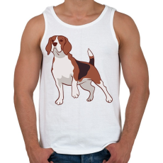 PRINTFASHION Beagle - Férfi atléta - Fehér
