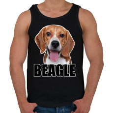PRINTFASHION beagle - Férfi atléta - Fekete