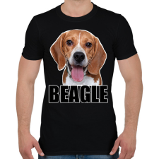 PRINTFASHION beagle - Férfi póló - Fekete férfi póló