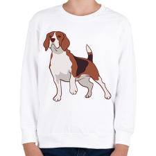 PRINTFASHION Beagle - Gyerek pulóver - Fehér gyerek pulóver, kardigán