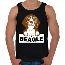 PRINTFASHION Beagle kutya  - Férfi atléta - Fekete atléta, trikó