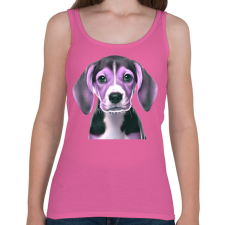 PRINTFASHION beagle - Női atléta - Rózsaszín női trikó