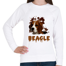 PRINTFASHION Beagle - Női pulóver - Fehér