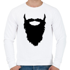 PRINTFASHION Beard - Férfi pulóver - Fehér férfi pulóver, kardigán