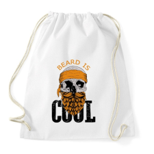 PRINTFASHION Beard is cool  - Sportzsák, Tornazsák - Fehér tornazsák