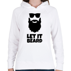 PRINTFASHION BEARD - Női kapucnis pulóver - Fehér