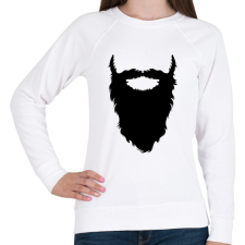 PRINTFASHION Beard - Női pulóver - Fehér női pulóver, kardigán