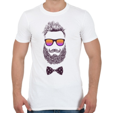 PRINTFASHION Bearded Man - Férfi póló - Fehér férfi póló