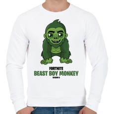 PRINTFASHION Beast Boy Monkey - Fortnite Season 6 - Férfi pulóver - Fehér