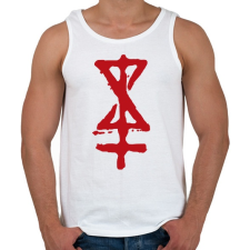 PRINTFASHION Beast Design Logo - Férfi atléta - Fehér atléta, trikó