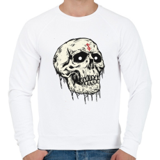 PRINTFASHION Beast Design Skull - Férfi pulóver - Fehér