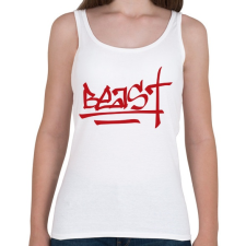 PRINTFASHION Beast Design Text Logo - Női atléta - Fehér női trikó