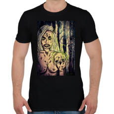 PRINTFASHION Beast Design Witch Bitch - Férfi póló - Fekete
