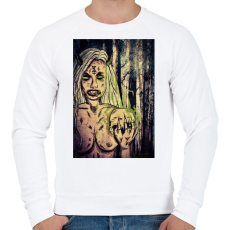 PRINTFASHION Beast Design Witch Bitch - Férfi pulóver - Fehér