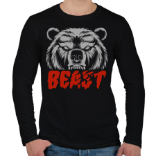 PRINTFASHION Beast - Férfi hosszú ujjú póló - Fekete férfi póló
