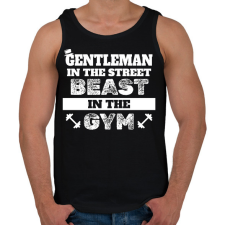 PRINTFASHION Beast in the gym - Férfi atléta - Fekete atléta, trikó