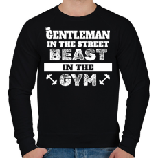 PRINTFASHION Beast in the gym - Férfi pulóver - Fekete