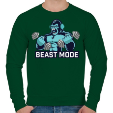 PRINTFASHION BEAST MODE - Férfi pulóver - Sötétzöld