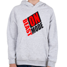 PRINTFASHION Beast mode ON! - Gyerek kapucnis pulóver - Sport szürke gyerek pulóver, kardigán