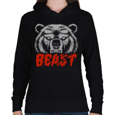 PRINTFASHION Beast - Női kapucnis pulóver - Fekete