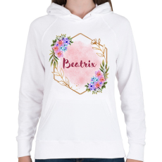 PRINTFASHION Beatrix - Női kapucnis pulóver - Fehér