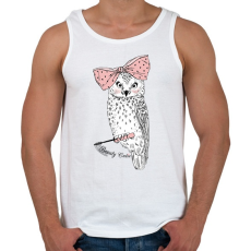 PRINTFASHION Beauty Owl - Férfi atléta - Fehér