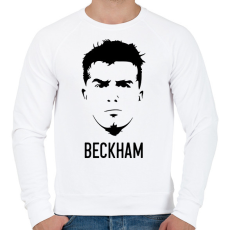 PRINTFASHION Beckham - Férfi pulóver - Fehér