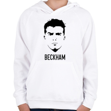 PRINTFASHION Beckham - Gyerek kapucnis pulóver - Fehér gyerek pulóver, kardigán