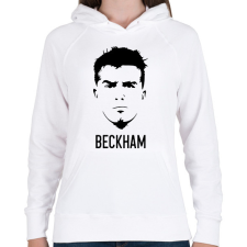 PRINTFASHION Beckham - Női kapucnis pulóver - Fehér női pulóver, kardigán