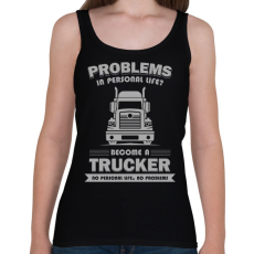 PRINTFASHION Become a trucker - Női atléta - Fekete