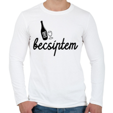 PRINTFASHION Becsíptem - Férfi hosszú ujjú póló - Fehér