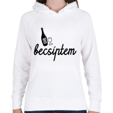 PRINTFASHION Becsíptem - Női kapucnis pulóver - Fehér