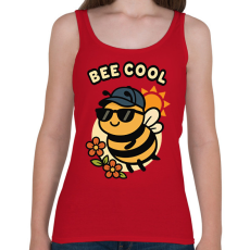 PRINTFASHION Bee cool - Női atléta - Cseresznyepiros