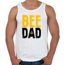 PRINTFASHION Bee Dad - Férfi atléta - Fehér