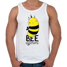 PRINTFASHION Bee different - Férfi atléta - Fehér atléta, trikó